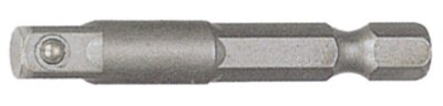 Адаптер с шестигр. 1/4" на квадрат 1/4" 100мм