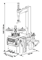 Шиномонтажный стенд, полуавтомат, до 24", 220В (синий)