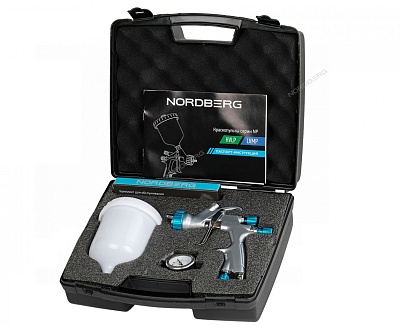 Краскопульт LVMP с верхним бачком, сопло 1,8 мм, пластиковый кейс