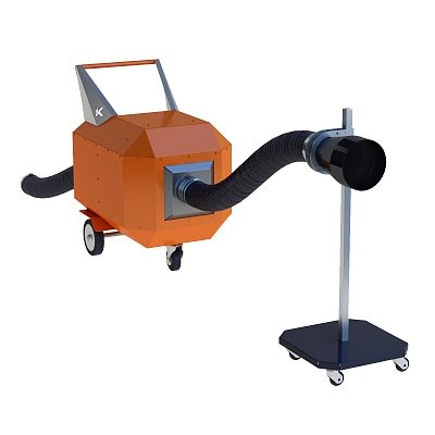 Подкатное устройство для вытяжки газов