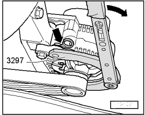Приспособление для натяжения поликлинового ремня VAG