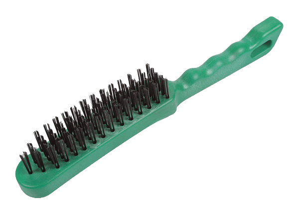 Щетка 5-рядная металлическая с пластиковой ручкой