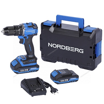 Шуруповерт аккумуляторный макс.диам. сверла 13 мм, 21 В, 70 Нм с 2 аккумуляторами и зарядным уст-вом