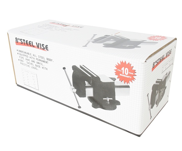 Тиски слесарные стальные, 200 мм, 20 кг