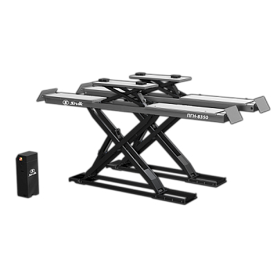 Подъемник ножничный, электрогидравлический, г/п 5 т, платформы для сход-развала