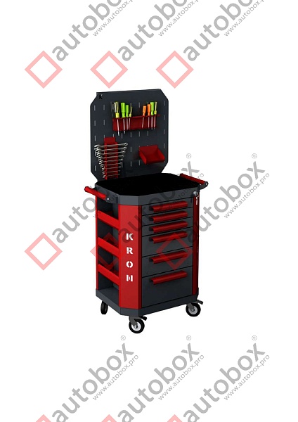 Инструментальная тележка с экраном и ящиками