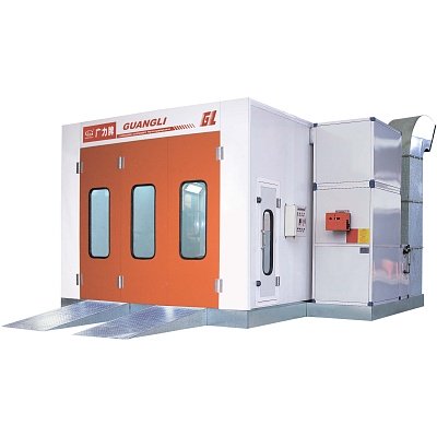 Окрасочно-сушильная камера Guangli дизельной горелкой Riello G20