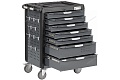 Тележка инструментальная, 7 выдвижных ящиков, серая