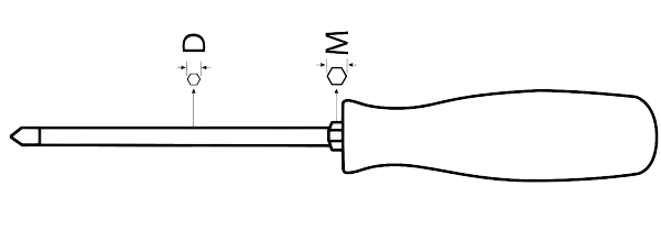 Отвертка с узким жалом (-) SL4.0*100мм