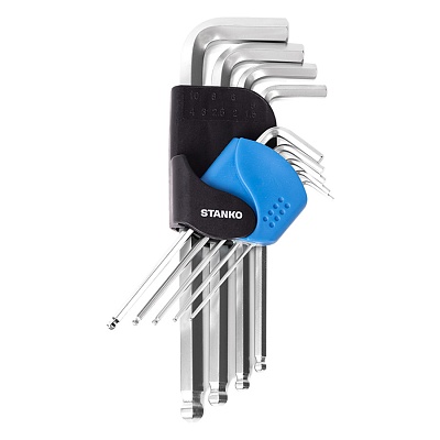 Набор угловых ключей шестигранных длинных 9шт.