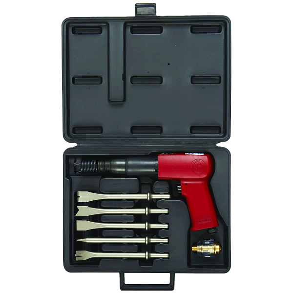 Пневматическое зубило с комплектом зубил, для сверхтяжелых работ