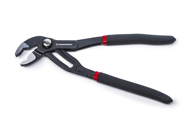 Клещи переставные с кнопочным фиксатором, 180 мм