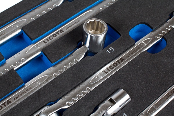 Набор ключей торцевых карданных 8-19 мм, 6пр., ложемент EVA