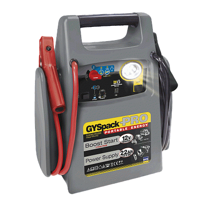 Пусковое устройство автономное GYSPACK PRO, внутренняя АКБ 22Ah (12V, 600А/1750A, 8,9 кг)