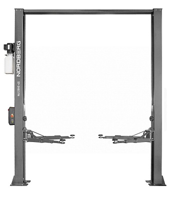 Подъемник двухстоечный, электрогидравлический, г/п 4 т (380В), H=3,6 м, электростопора, серый