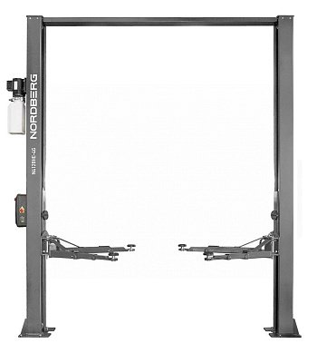 Подъемник двухстоечный, электрогидравлический, г/п 4 т (380В), H=3,6 м, электростопора, серый