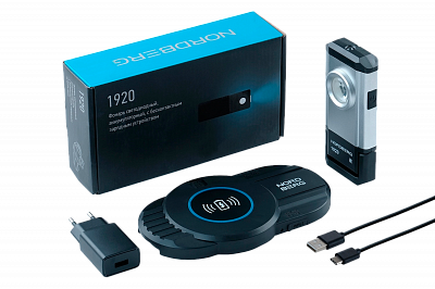 Фонарь светодиодный, аккумуляторный, с бесконтактным зарядным устройством