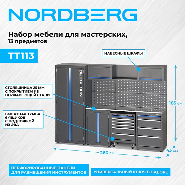 Набор мебели для мастерских, 13 предметов
