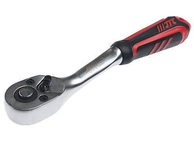 Ключ трещотка 1/4" 72 зуба 147мм изогнутый