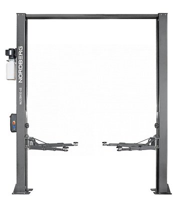 Подъемник двухстоечный, электрогидравлический, г/п 4 т (380В), H=4 м, электростопора, серый