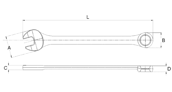 Ключ комбинированный трещоточный 08 мм