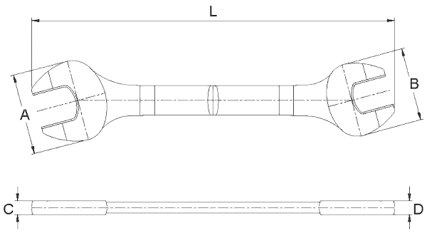 Ключ рожковый 46х50мм